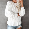 Casual Round Neck Long Sleeve Top