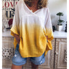 Large Size Women Loose V-Neck T-Shirt