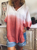 Large Size Women Loose V-Neck T-Shirt