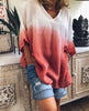 Large Size Women Loose V-Neck T-Shirt