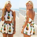 SEXY PINEAPPLE PRINTING TWO-PIECE SUIT