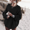 Women'S Knitted Solid Color Loose Sweater