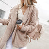 Solid Color Women'S Long-Sleeved Hooded Cardigan Coat