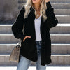 Solid Color Women'S Long-Sleeved Hooded Cardigan Coat