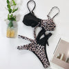 High Waist Leopard Print Bikini Swimsuit Set