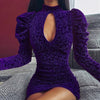 Solid Color Sexy Package Hip Slim Dress