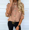 Solid Color Long Sleeve Women'S Shirt