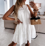 Sexy V-Neck Loose Casual Lace Dress