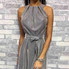 Sweet Sleeveless Silver Dress