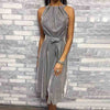 Sweet Sleeveless Silver Dress