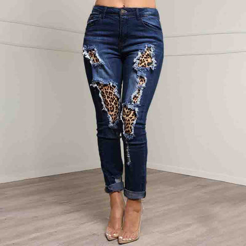 Slim Butterfly Beaded Jeans