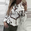 Slim Long Sleeve Printed Shirt Tops