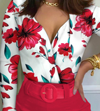 Women's Printed Long Sleeve Two-piece Set