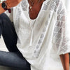 Loose Solid Color Lace Splicing T-Shirt