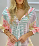 Sexy Fashion Long-Sleeved Cardigan Printed Shirt