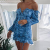 V-Neck Women's Long Sleeve Dress