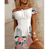 One-shoulder Fashion Print Dress