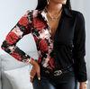 Long Sleeve V-Neck Vintage Shirt Top