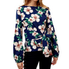 Women's Long Sleeve Round Neck Print Shirt