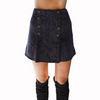 Women Fashion High Waist Solid Color Skirt