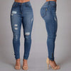 Women Jeans Full Length Mid-waist Pencil Pants