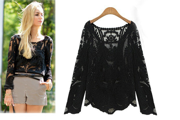 On sale CUTE LACE BLOUSE FOR GIRLS