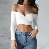 Comfortable Bralette Hot Long Sleeve Tops Sexy Club Casual Wrap Bra
