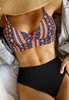 Sling Sexy Striped Split Bikini Swimsuit