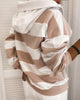 Loose Long-Sleeved Striped Women'S Hooded Sweater