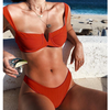 Solid Color Sexy Split Swimsuit Bikini