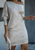 Long Sleeve Slim Women Solid Color Dress