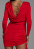 Solid Color Open Back Chain Design Dress