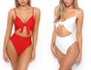 Solid Color Sexy Backless One Piece Swimwear