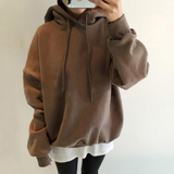 Loose long-sleeved hooded sweater