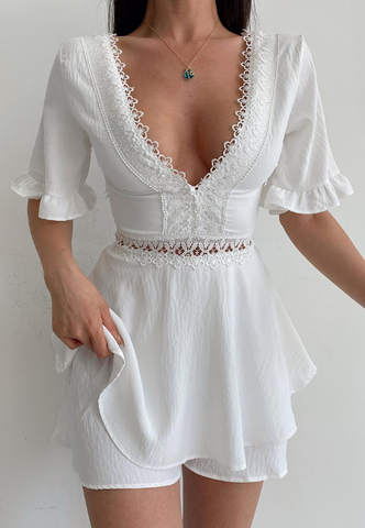 Elegant Women's V-Neck Printed Sleeveless Dress