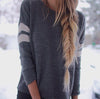 Solid Color Round Neck Knitted Sweater