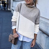 Fashion High-Necked Long-Sleeved Loose Knit Sweater