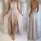 Fashion sleeveless backless dress