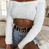 Women's Long Sleeve One-Shoulder Sexy Sweater Tops