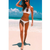 Solid color hanging neck Bikini swimsuit