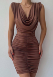 Solid Color Sexy Sleeveless Tight Dress