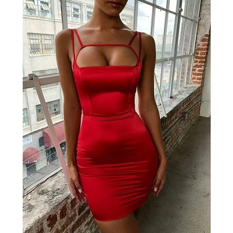 Slim Sexy Women Print Dress