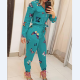 Casual Butterfly Print Jumpsuit