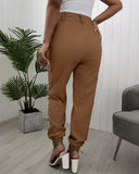 Women'S Casual Solid Color Pants