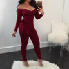 Sexy V-Neck High Waist Off-Shoulder Jumpsuit