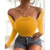 Fashion Zipper Design Slim Knit T-Shirt Tops