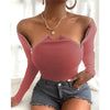 Fashion Zipper Design Slim Knit T-Shirt Tops