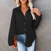 Solid Color Loose Women'S Long-Sleeved Shirt Top