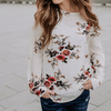 Fashion Printed Round Neck Long Sleeve T-Shirt