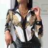 Fashion Printed Buttons Cardigan Long Sleeve Shirt